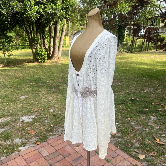 Free People Lace Button-Down Cardigan - Picture 3 of 17